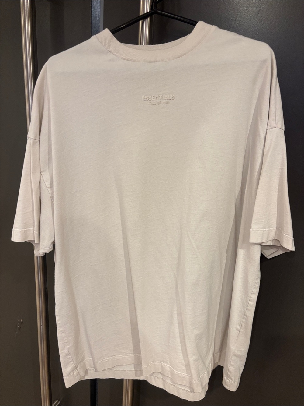 Cream Essentials Fear of God Oversized T Shirt, Size M